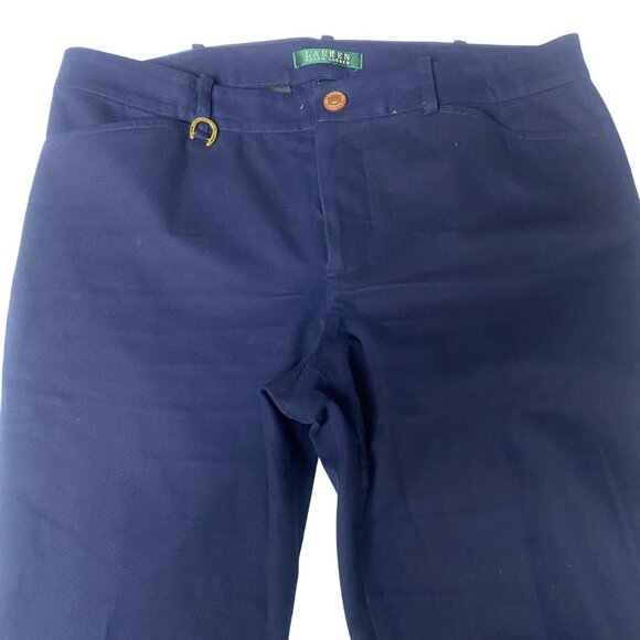 Lauren Ralph Lauren Womens Navy Slim Fit Pants Size 8 - Picture 3 of 10